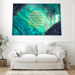 Emerald Green Ayat-ul-Kursi Resin Wall Art – Luxury Islamic Calligraphy | Large Islamic Décor for Home, Arabic Calligraphy Art 36x24 inch size