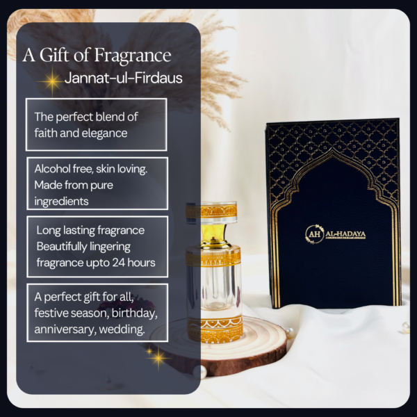 Jannat-ul-Firdaus Attar – Pure, Alcohol-Free Luxury Perfume Oil in Crystal Elegance (12ml) - Image 6
