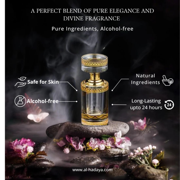 Jannat-ul-Firdaus Attar – Pure, Alcohol-Free Luxury Perfume Oil in Crystal Elegance (12ml) - Image 7