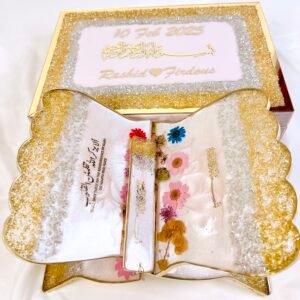 Resin Quran Stand & Handmade Resin Quran Box with Custom Name Personalisation.